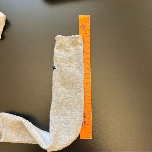 GRAY pink and white bunny knee socks, medium thickness - Picture 5 of 5